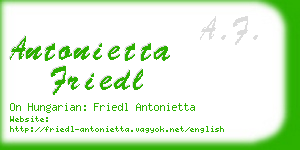antonietta friedl business card